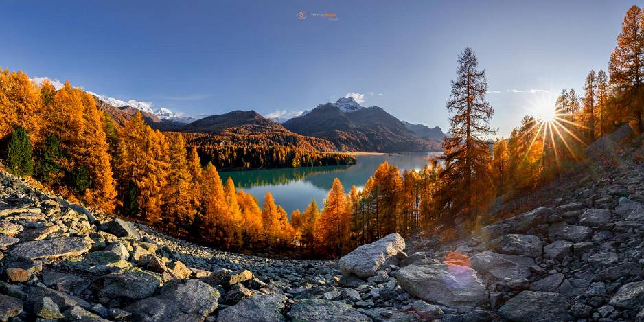 Silser See, Engadin bei Sonnenuntergang (87_MG_4459-HDR-Pano_2)